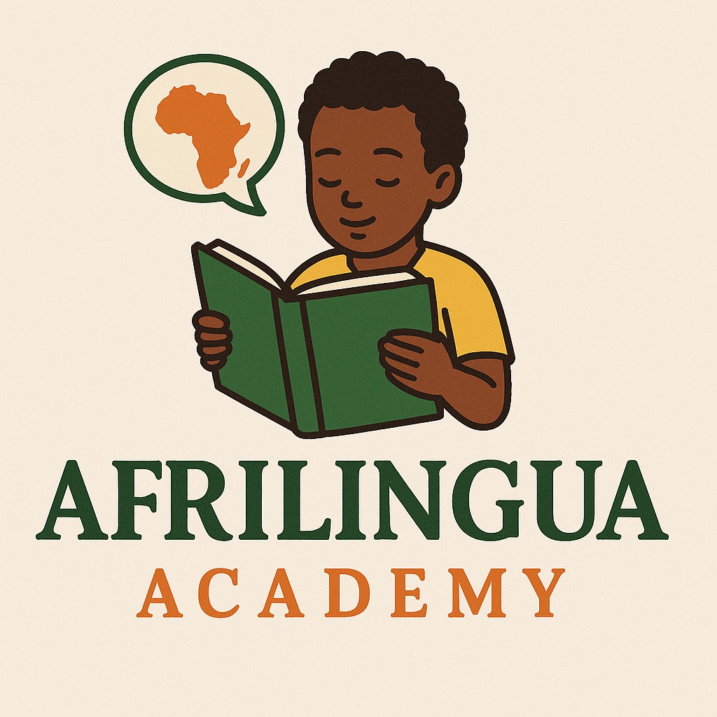 Black family learning together